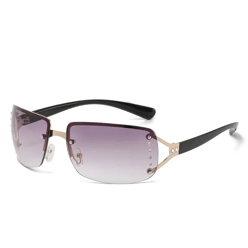 New  Women Sunglasses Luxury Brand Design Fashionable Y2K Sun Glasses Camping Cycling Fishing Retro Frameless Uv400 Men Sunnies - view 6