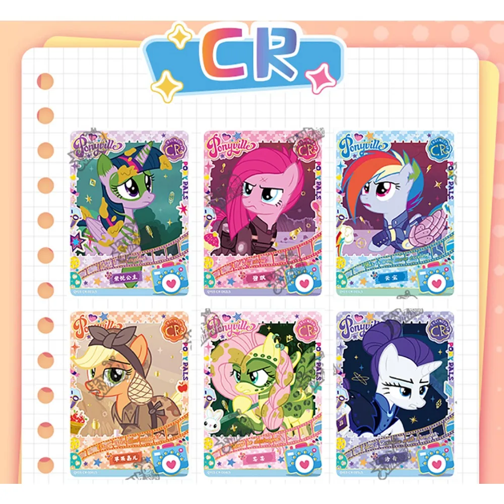 KAYOU Echte My Little Pony-collectiekaarten voor kinderen Twilight Sparkle Rainbow Dash Knappe afbeelding Karakter Freeze-kaarten Geschenken