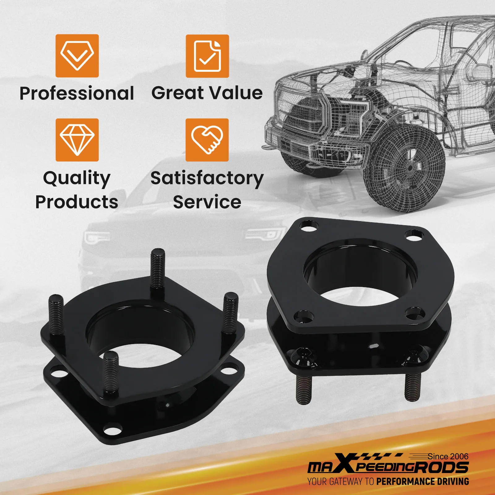 Front/Rear Lift Kit Steel For Jeep Grand Cherokee WK 2\