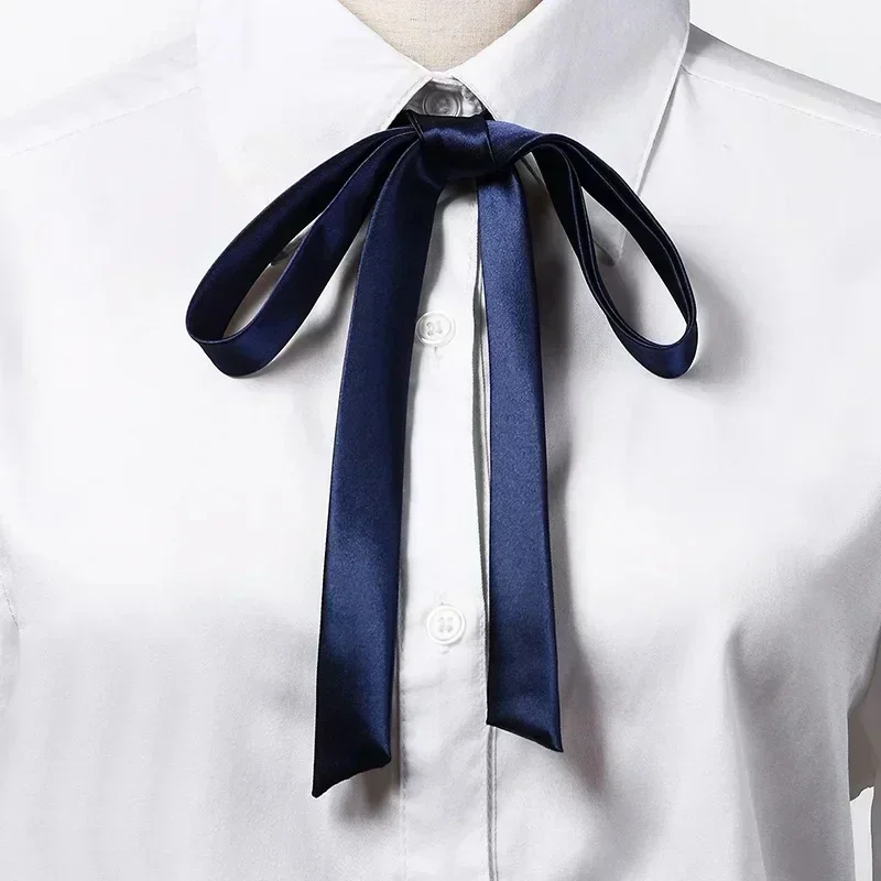 Korean Small Tie Bowtie College Style School Uniform Shirt Accessories Men\'s Women\'s Long Section Streamers Collars Flowers