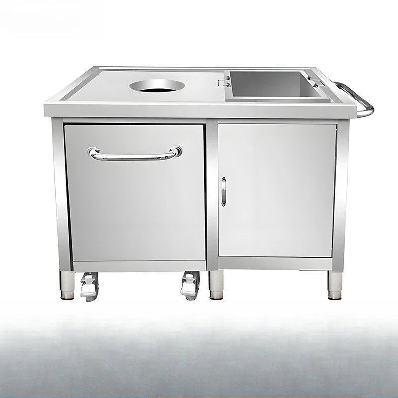 Restaurant Residual Food Counter Kitchen Swill Recycling Truck Food Collection Counter Stainless Steel Residue Collection Truck