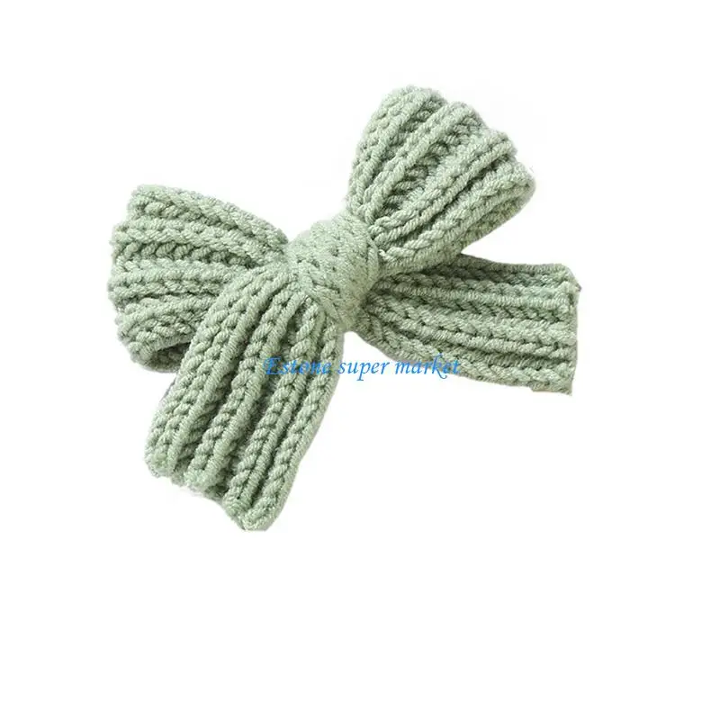 

090B Woolen Bow Baby Girls Hair Clips Hairpins for Children Hairgrips Warm Winter Barrette Party Princess Hair Accessory