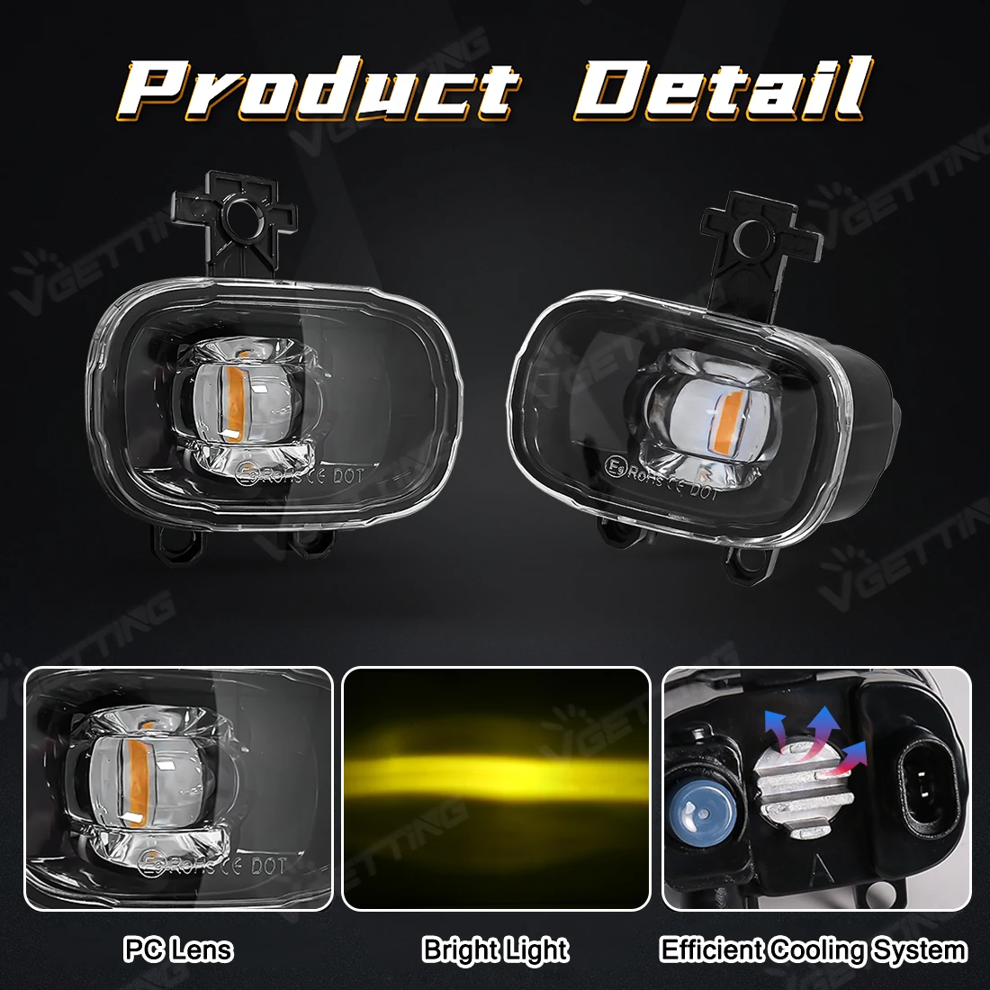 For Nissan Navara NP300 Rogue X-Trail Kicks Juke F16 MK2 D23 2020-2022 LED Fog Light Yellow/White Lens Waterproof Front Fog Lamp - view 5