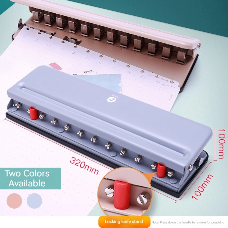 

Дырокол 991l, 12 отверстий, грибовидное отверстие, креативный дырокол для ноутбука, ручной буклет, ручная перфорационная машина, офисные принадлежности