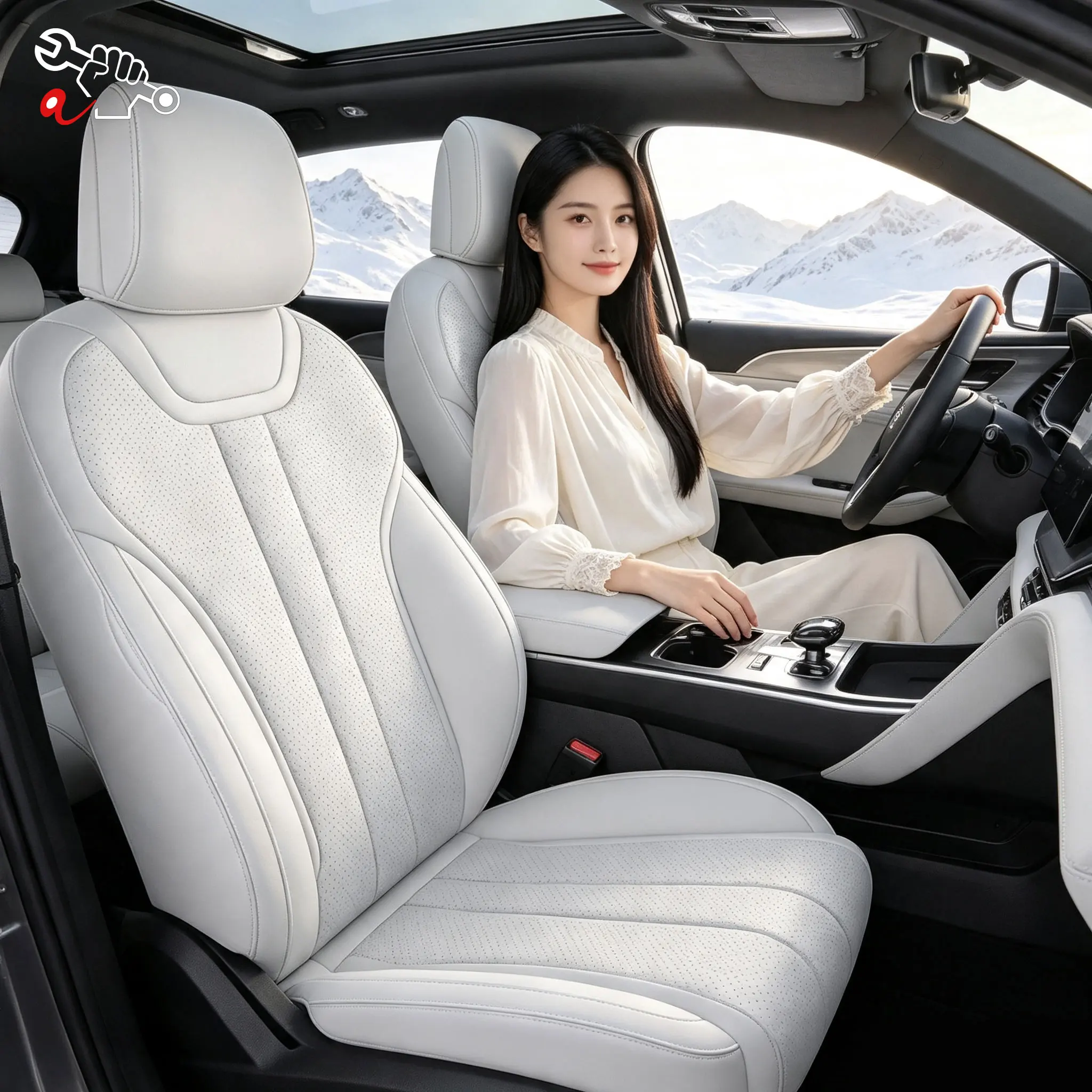 Left-Drive Car Seat Cover For BYD SONG Ultra DM-i 2026 Custom Fit Seat Cover Full Surrounded Seat Protection Cushion Auto