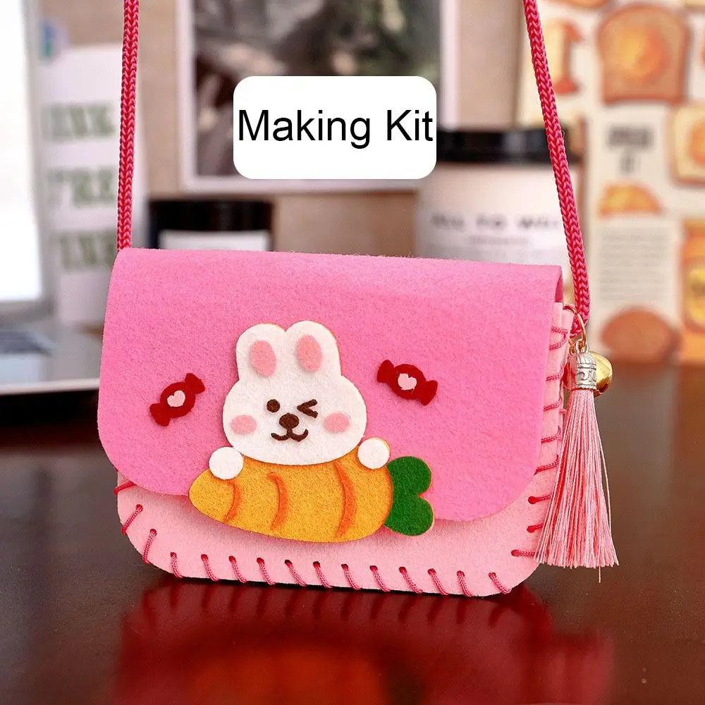 フェルト手作りバッグ作成キット子供漫画クロスボディバッグ DIY 動物