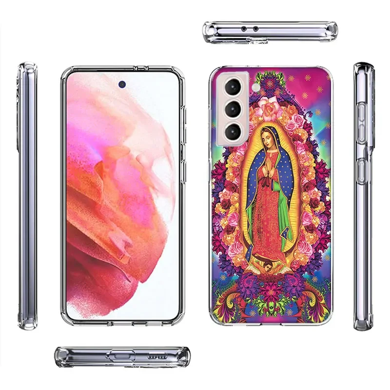 Virgin De Guadalupe Virgen Mary Phone Case For Samsung Galaxy S24 S23 Ultra Capa Shell S22+ S21 Plus S20 FE S10 Lite S10E S9 S8