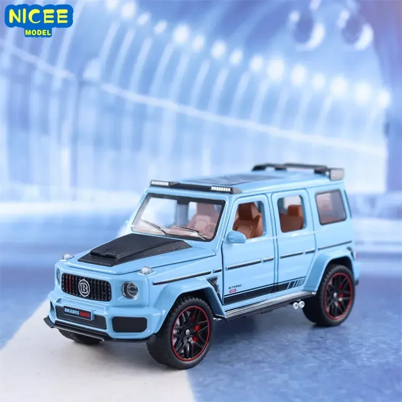 1:32 Mercedes Benz BRABUS G800 BIG G Diecast Metal Alloy Model car Sound Light Pull Back Collection Kids Toy Gifts F514