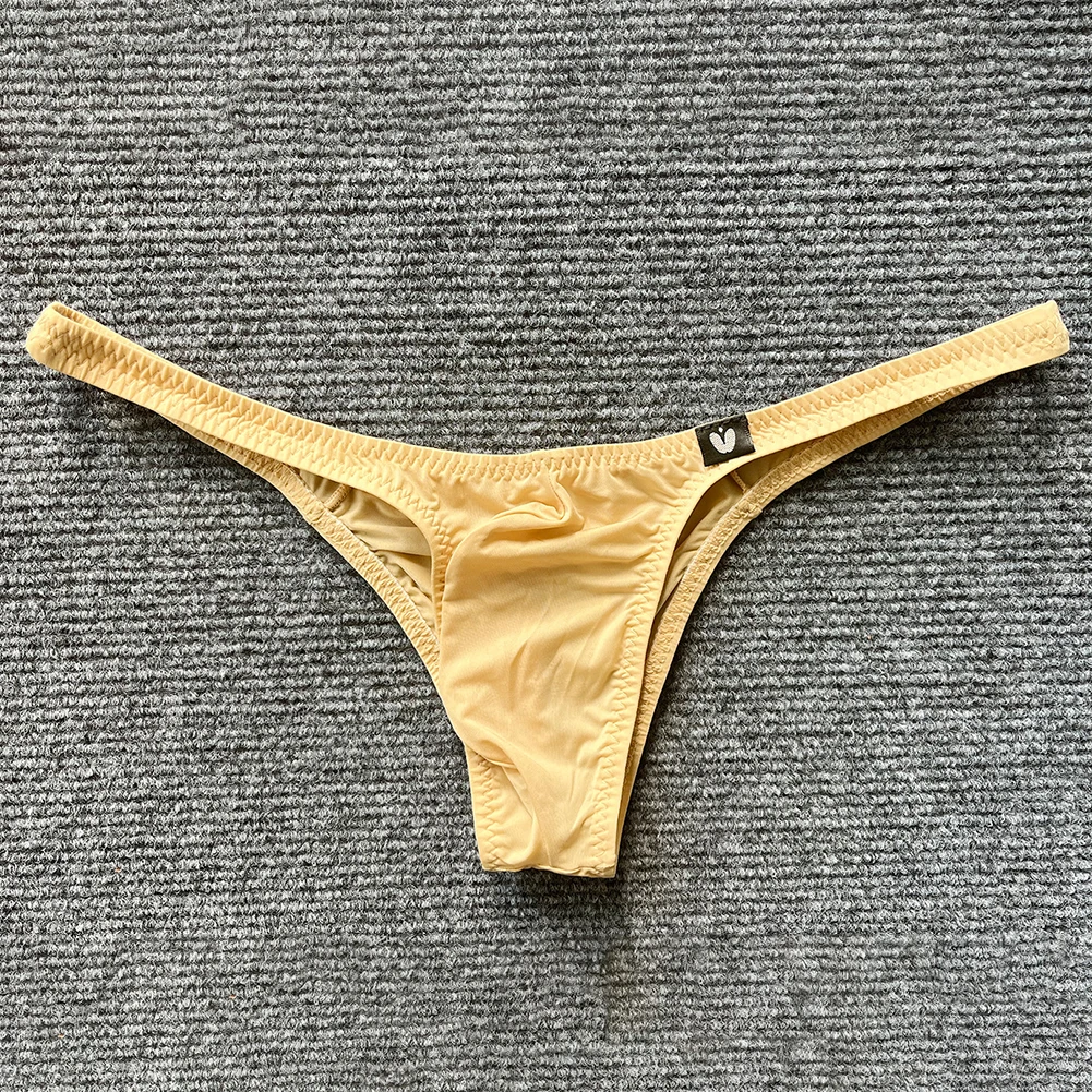 Men Sexy Lingerie Half-covered Underpants Buttocks Thong G-String Low Waist Briefs Elastic Underwear Gay Sissy Pouch Panties