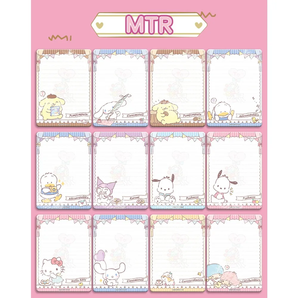 Carte Sanrio originale pour enfants, mélodie Pochacco Pom Purin, étoile de dessin animé classique, jeu de Collection limité, cadeaux de Table