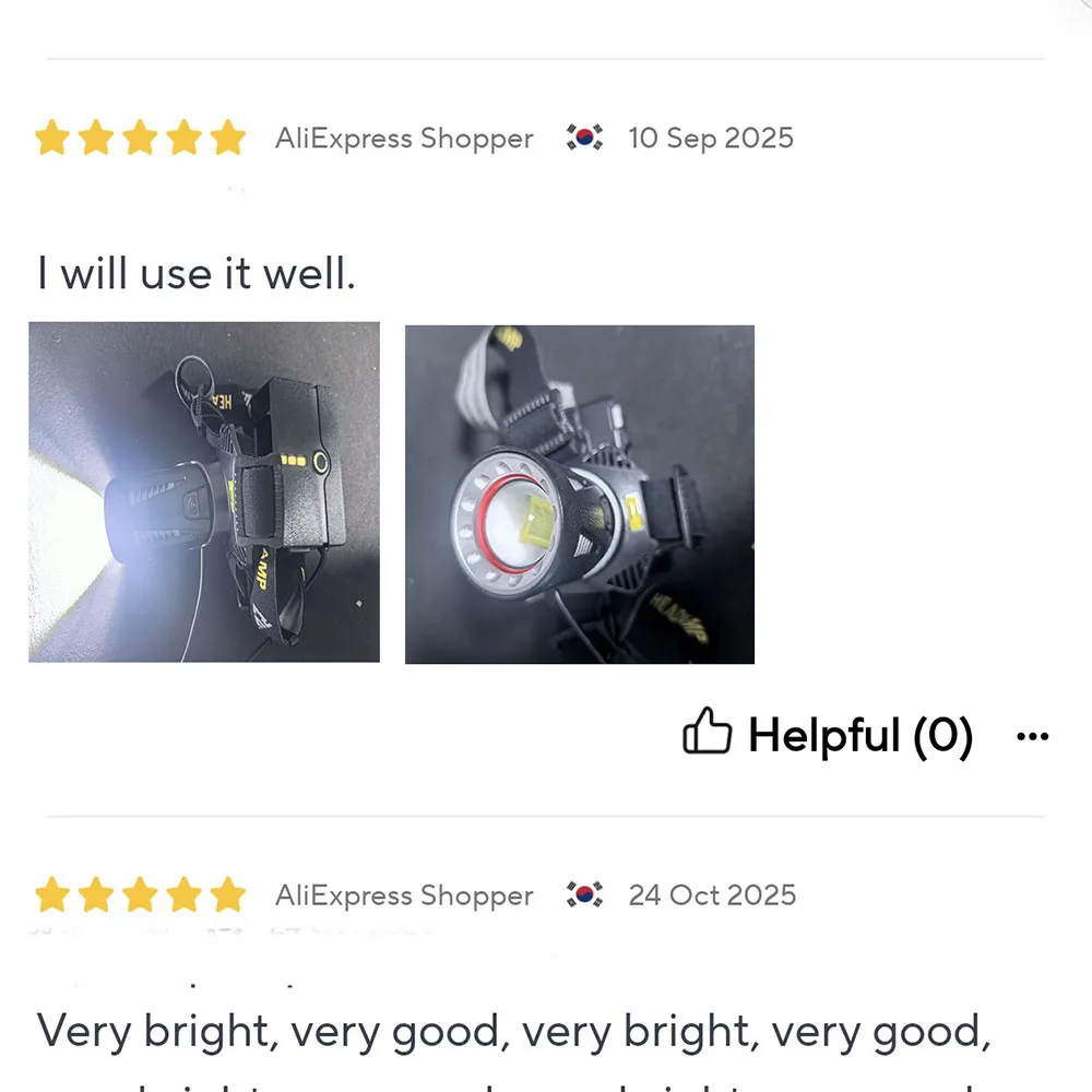 Powerful XHP360 36-core Headlamp Flashlight 18650 Rechargeable Zoom Head Flashlights High Power Head Lamp Fishing Headlight