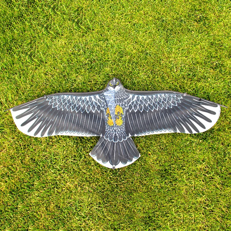 Cerf-volant 3D en forme d'aigle pour enfants, 1.5m, grand oiseau volant, manche à vent, jouets d'extérieur, grill de jardin