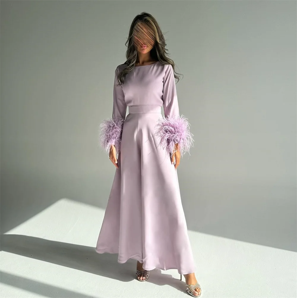 

Fashion Pastrol Jersey Feather Pleat Draped A-line Scoop Neck Midi Dresses Homecoming Dresses Sizes Available Matching Retro