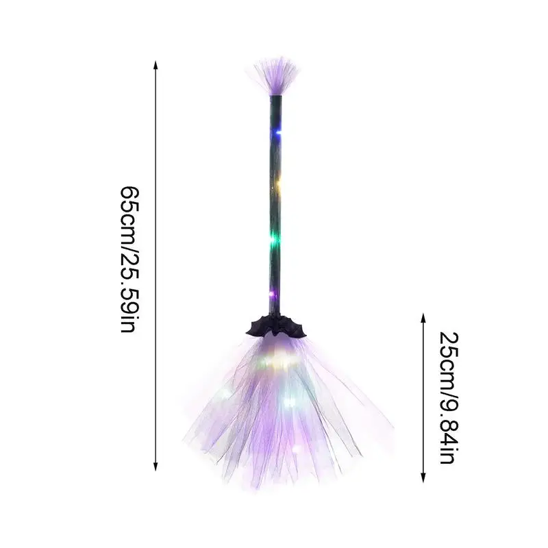 Halloween LED Witch Broom LED Witches Broom Sticks Cosplay Props Halloween Party Props Witch Broom na imprezy tematyczne