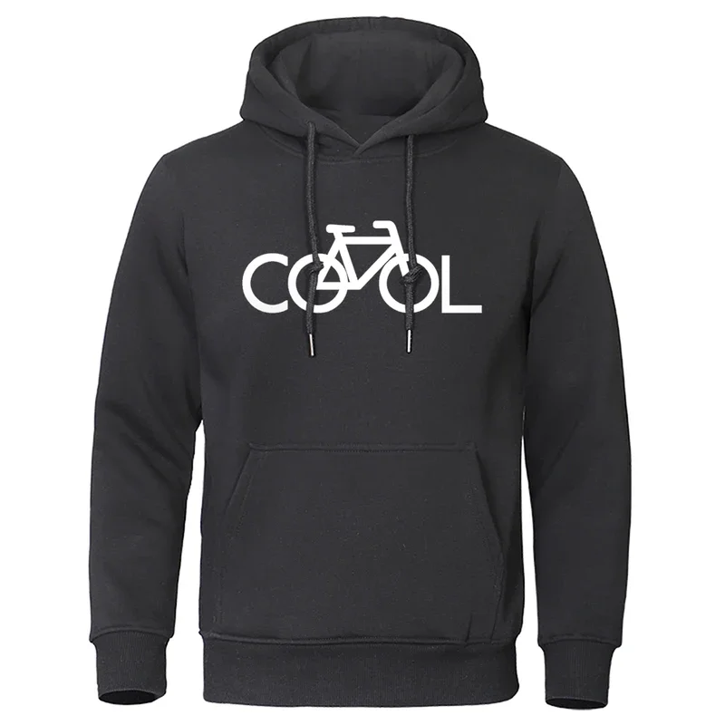 Men's a bicycle made up of the letters Cool 'Hoody, Hip Hop Fashion Hoodie, loose extra-large Streetwear, fleece Hot Hoodies