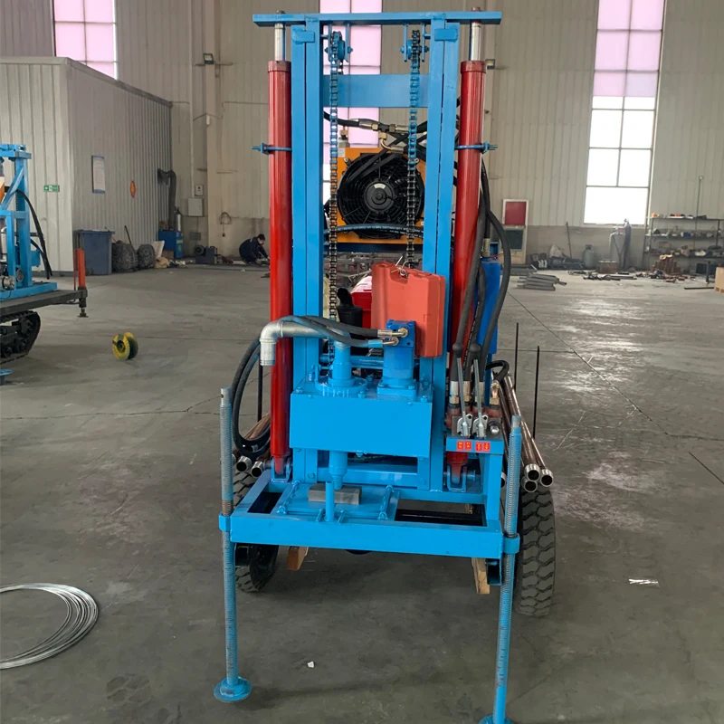تصميم جديد جهاز حفر آبار المياه 100-200 متر آلة حفر آبار المياه جهاز حفر ثلاثي العجلات
