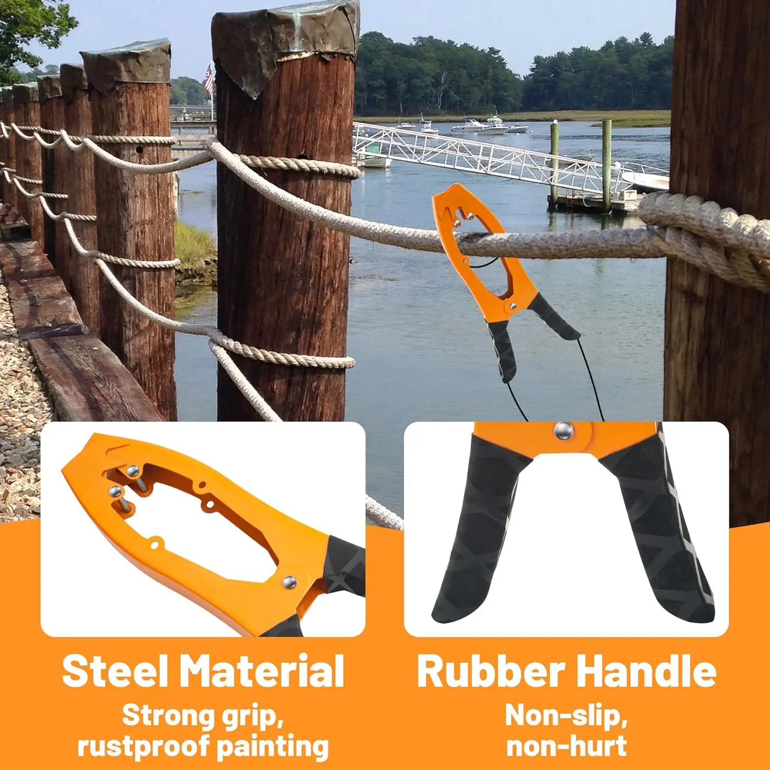 1Pc Kayak Anchor Grip with 16.4ft Paracord to Anchor Float Canoe Boat for Fishing Boating and Camping Kayak Accessories