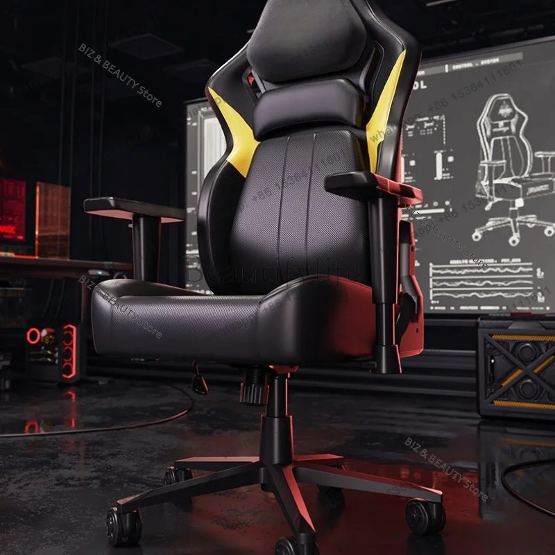 LSLuxury Executive Ergonomic Chair Multi-Functional High-Back Gaming & Office Chair Premium PU Leather Desk Padded Armrests JT40