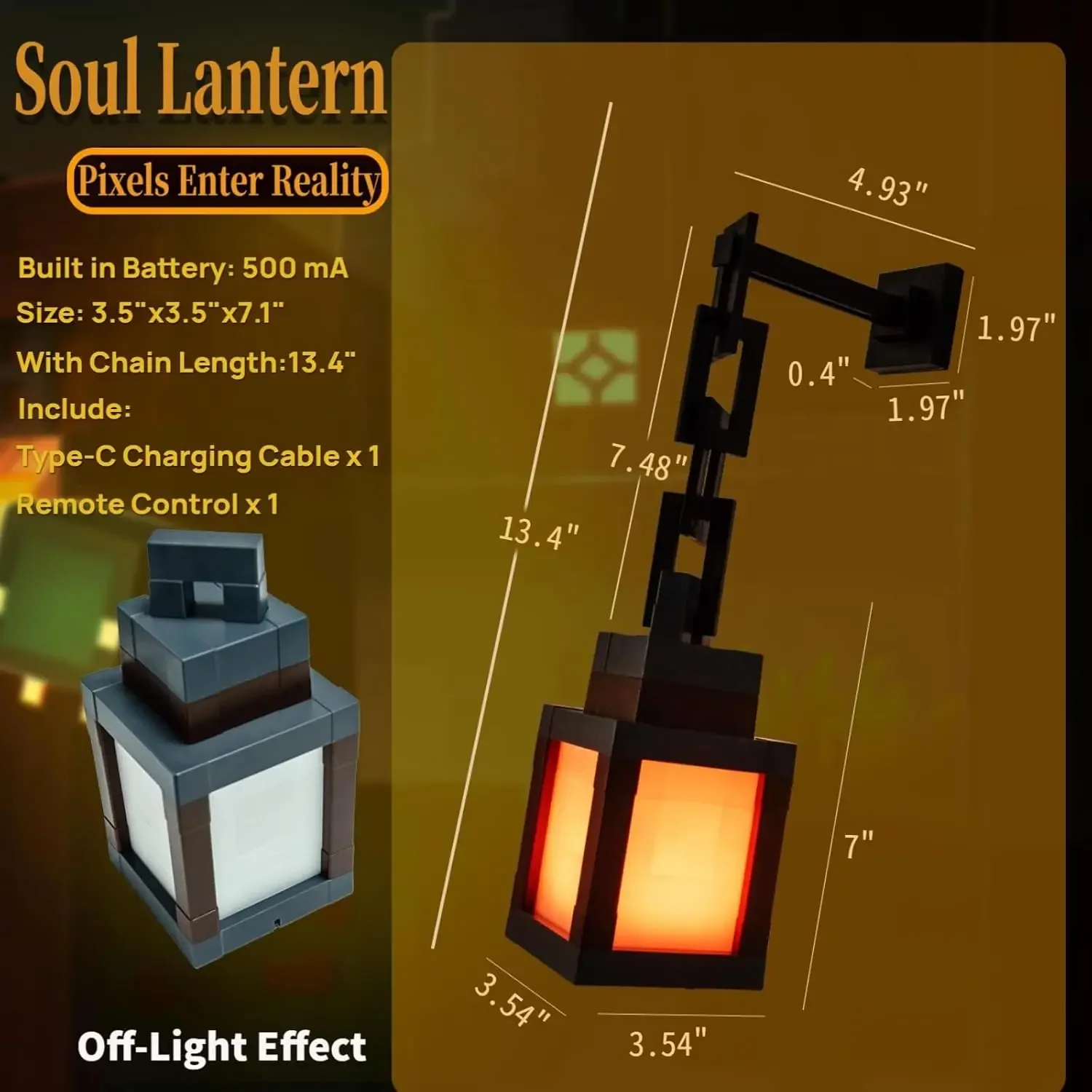 ضوء ليلي LED فانوس منقط، ضوء ليلي على الحائط بـ 16 لونًا مع مفتاح لمس وجهاز تحكم عن بعد، طاولة قابلة لإعادة الشحن وموزن #5