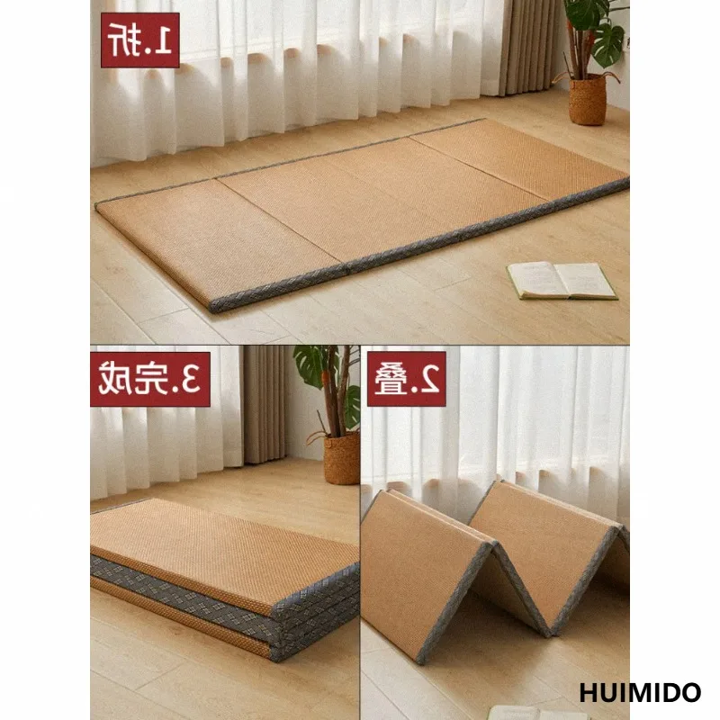 Japanese-style foldable tatami mat can be customized balcony mat floor summer rattan  floor mat floor  sleeping