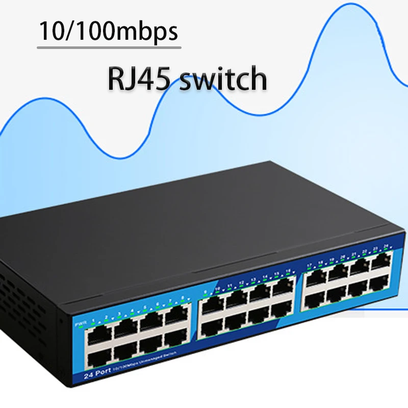 

24 port 100Mbps switch game Fast Ethernet RJ-45 LAN Adapter dock station Network splitter Adapter RJ45 hub switch LAN Extensor