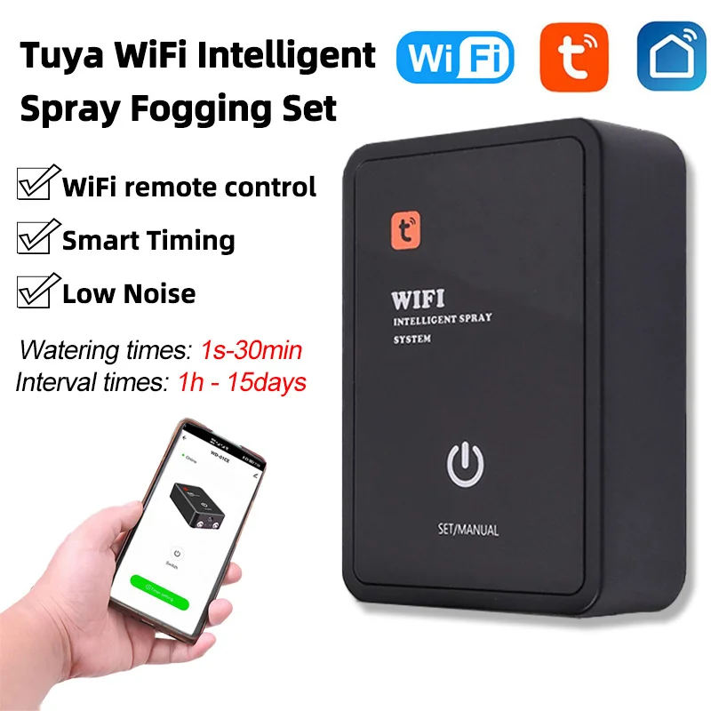 

Tuya WiFi Automatic Mist Rainforest System Timing Spray Irrigation System Intelligent Reptile Fogger Terrariums Humidifier Timer