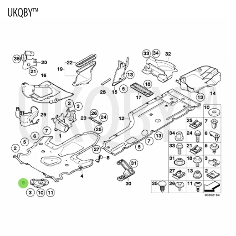 Expansion nut bracket base plate decorative panel 51757061886 51757195903 51757162322