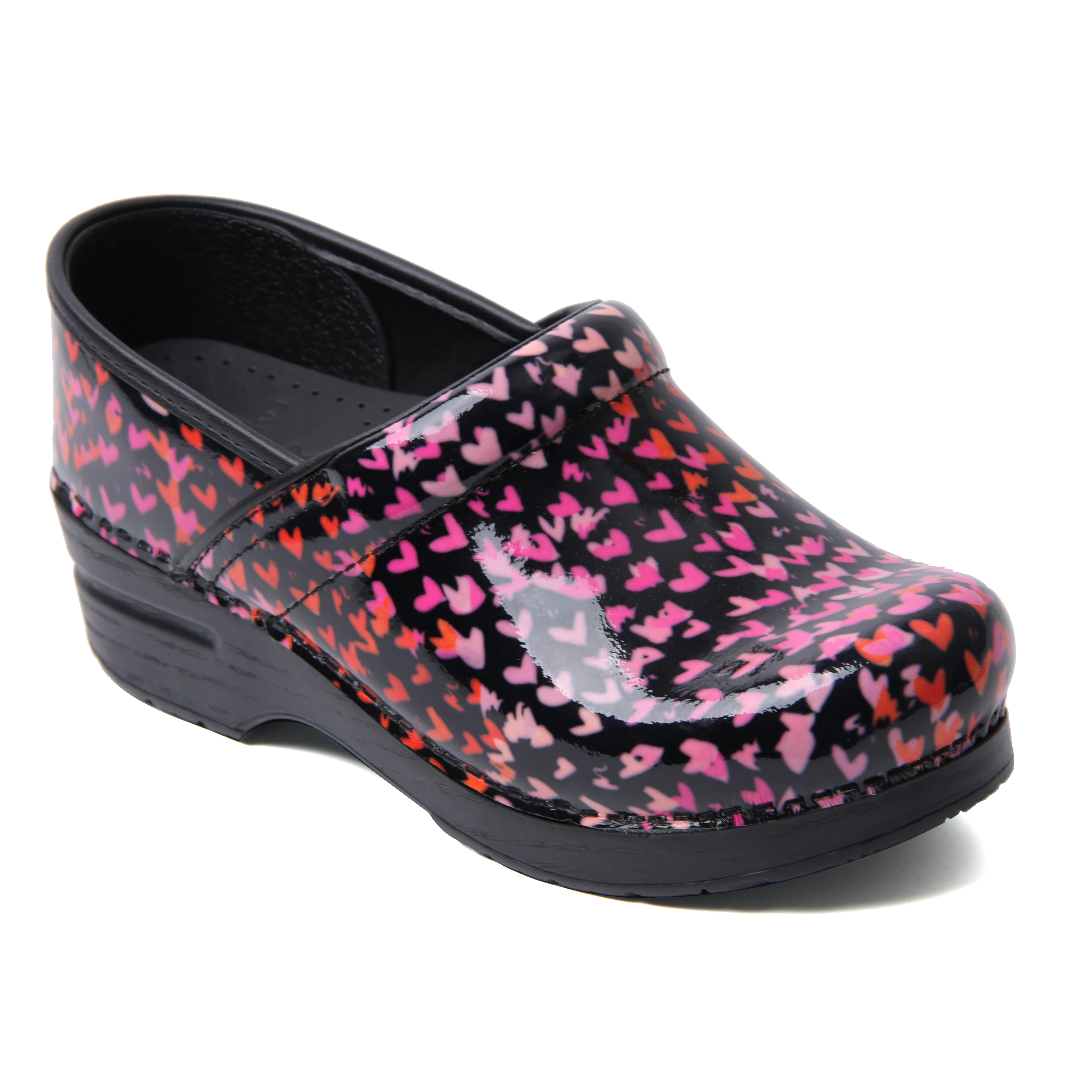 Dansko Arch Support Printed Nursing Work Clogs Slip Resistant Platform Slip On Mules