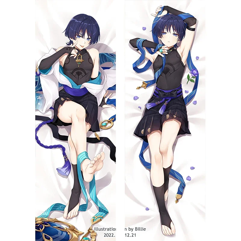 Дакимакура Genshin Impact Dakimakura Wanderer Scaramouche Hugging Body Pillowcase Dakimakura Pillow Double-sided Pillowcase