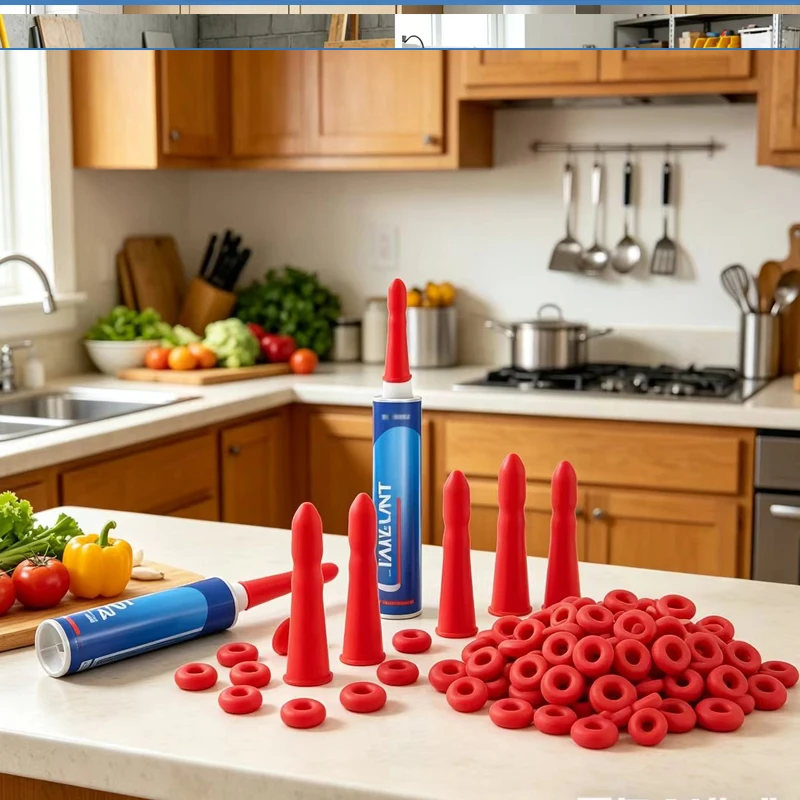 

20pcs Caulk Cap Red Caulk Saving Cap Caulk Sealer Saver Open Caulking Tube For Sealing And Preserving