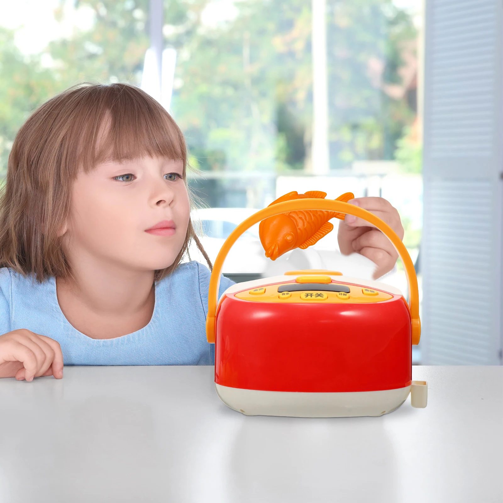 1 set Simulation Kitchen Set Kids Cooking Playhouse Educational Rice Cooker Toy for Children Safe Material Parent-Child