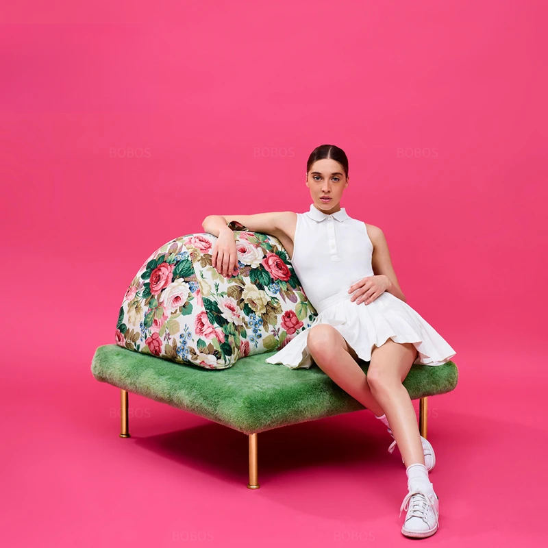 Wohnzimmer Tennisplatz Blume grün Stoff bewegliches Modul Freizeitsofa Rasenstuhl