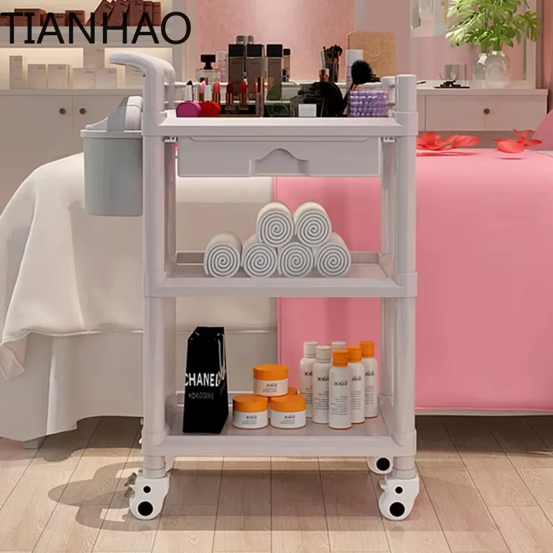 Helper Trolley Auxiliary Spa Organizer Rolling Cart Beauty Salon Trolly Cosmetic Professional Household Station Manicure Support