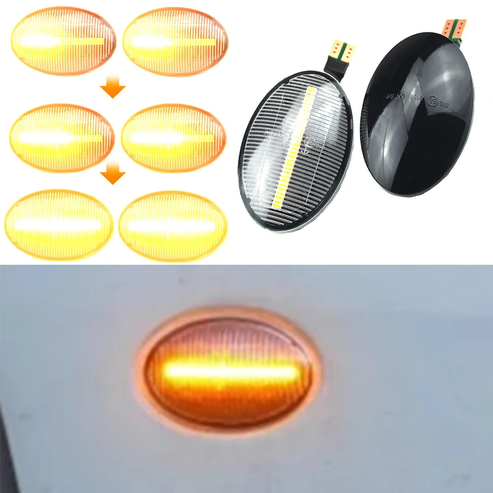 LED Smoked Yellow Side Marker Turn Signal Repeater Lights for Opel Combo Tigra Astra Meriva Corsa Sintra Car Accessories