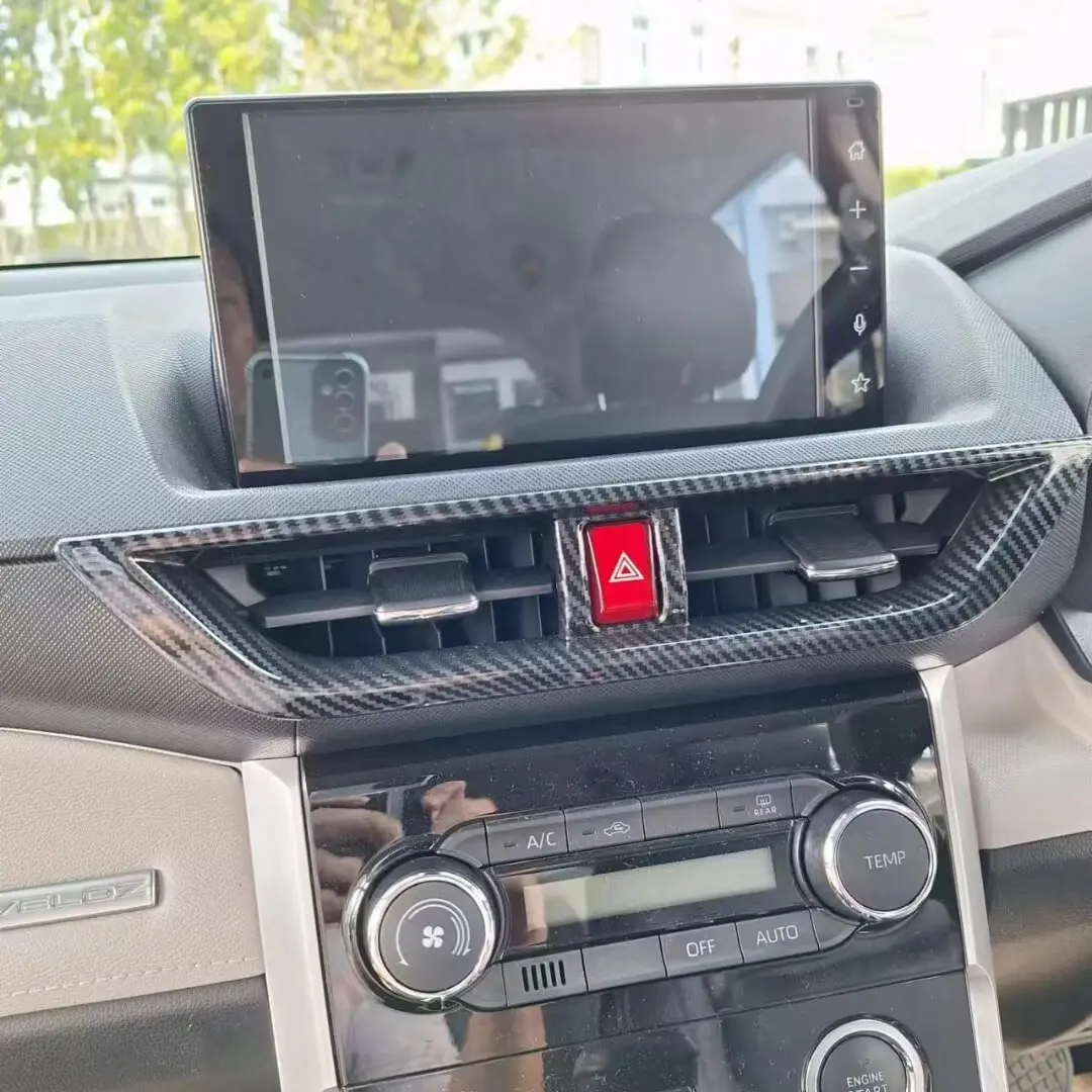 Аксессуары для 2023 2024 Toyota Veloz Avanza Daihatsu Xenia, приборная панель, вентиляционное отверстие, рамка, эффект углеродного волокна, 3 шт. Аксессуары для 2023 2024 Toyota Veloz Avanza Daihatsu Xenia, приборная панель, вентиляционное отверстие, рамка, эффект углеродного волокна, 3 шт.