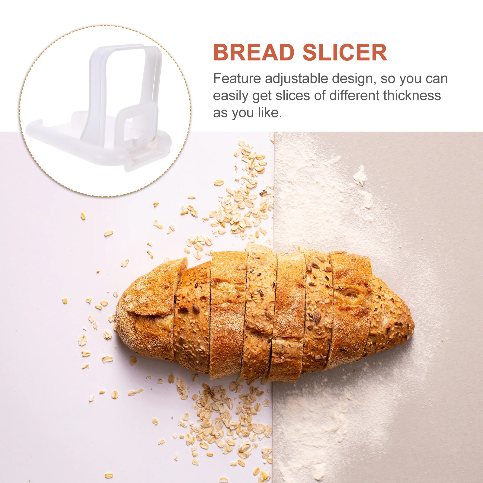 

Adjustable Bread Slicing Tool Homemade Bread Cutter Guide Safe Easy Cutting With Different Thickness Settings Practical Kitchen