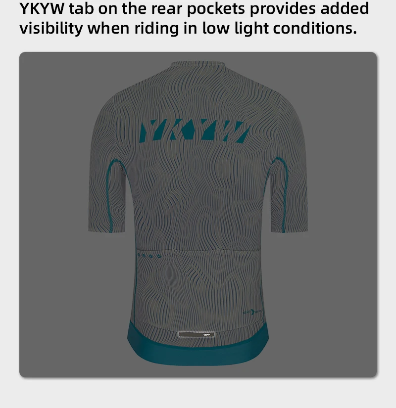 YKYWBIKE Herren CoolFlow Pro Rennrad-Trikot Leichtes Straßenrad-Shirt Sommer Fahrradtrikot MTB-Bekleidung – Detail 8