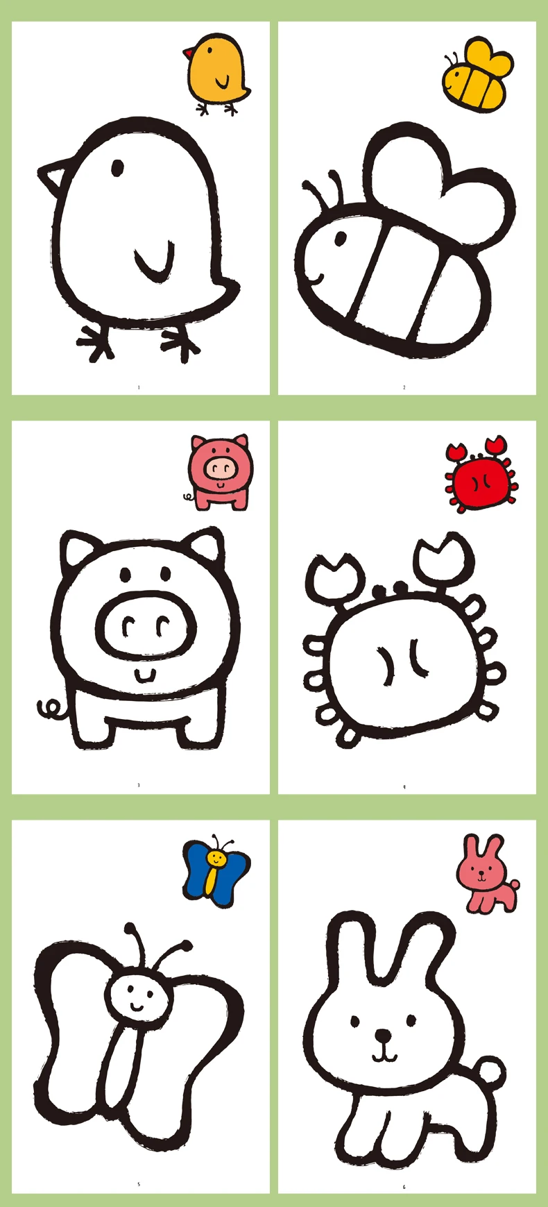 32 Seiten lustiges Zeichen-Aufklärungsbuch, 32 Cartoon-Muster, Malbuch für Kinder, interaktives Zeichen-Aktivitätsbuch – Detail 1