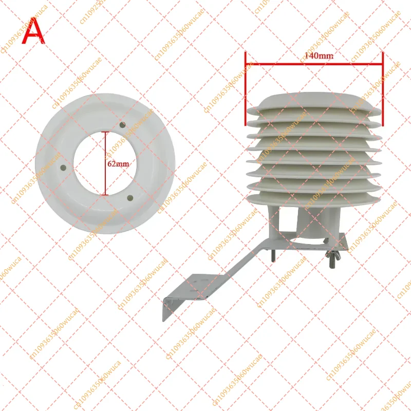 ABS Solar Radiation Shield, Multi-Plate Weather Station Protection Screen with Bracket (3-20 Plates)