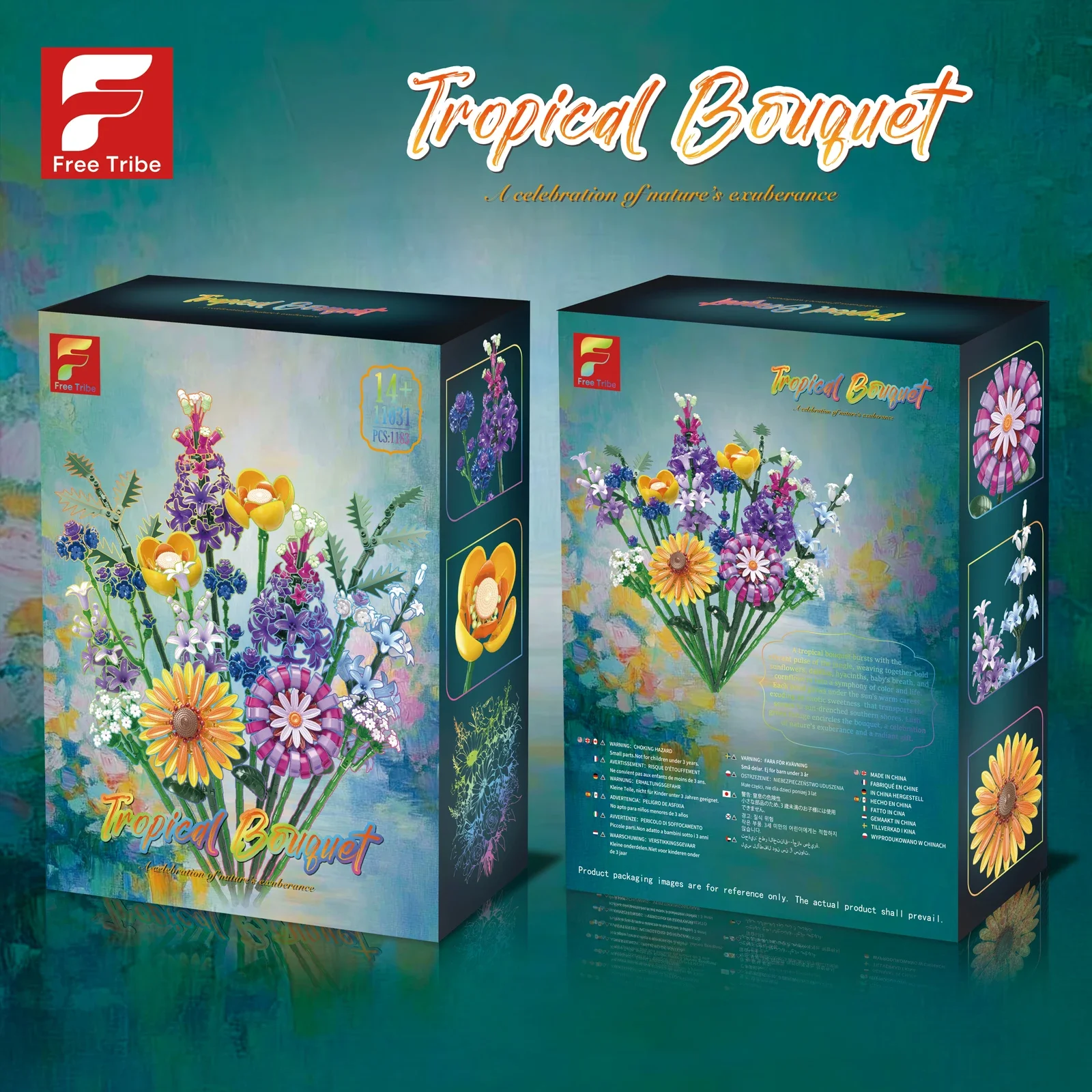 

1056pcs Micro Building Blocks Flower Bouquet Hoshino Floral Series DIY Creative Model Kit for Adults