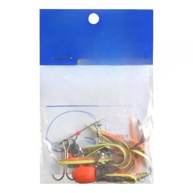 Double Spin Spinner Bait, Orange & Chartreuse, 3/8 OZ