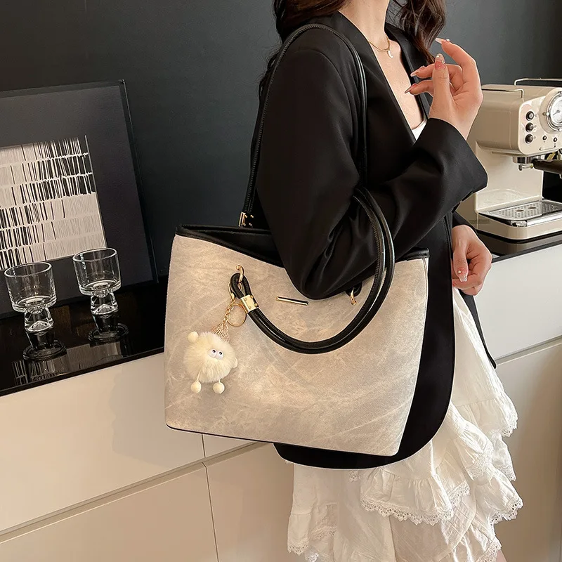 

2025 New Large Tote Bag​​ for Women Big Capacity Shoulder Bag Crossbody Purse Fashion Commuter College Student Leather Handbag