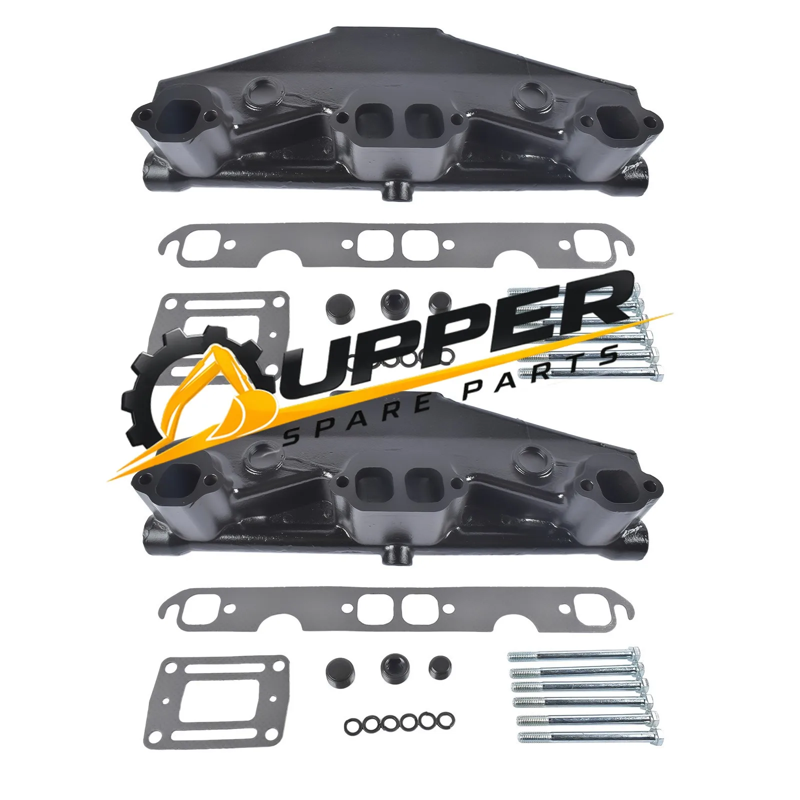 Pair Manifold With Gaskets & Bolts For Volvo Penta 5.0 5.7L Marine Engines 1992-