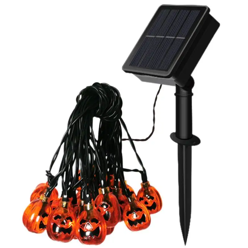 

LED Solar Powered Halloween Pumpkin LED Solar Kerosene Lamp String Lights Outdoor Vintag Stringe Light Horror Halloween