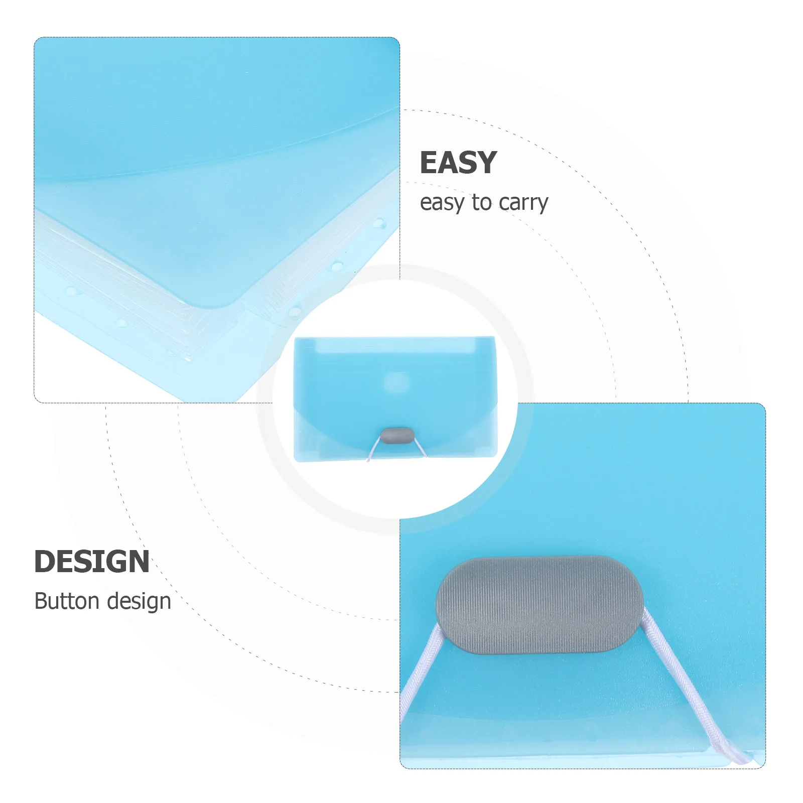 

Document ganizer Folder Blue 13 Sections Large Capacity Bill Holder Paper Storage Office File Currency Accordion