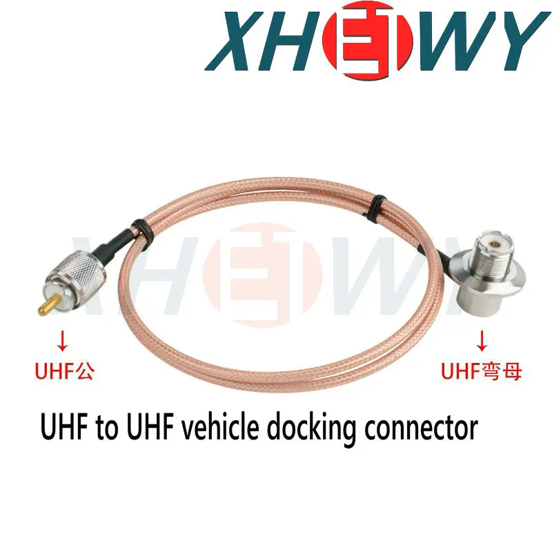 

Vehicle docking connection line M to M/UHFJ-UHFKW extension feeder RG142 PTFE silver plated double shielded wire UHF