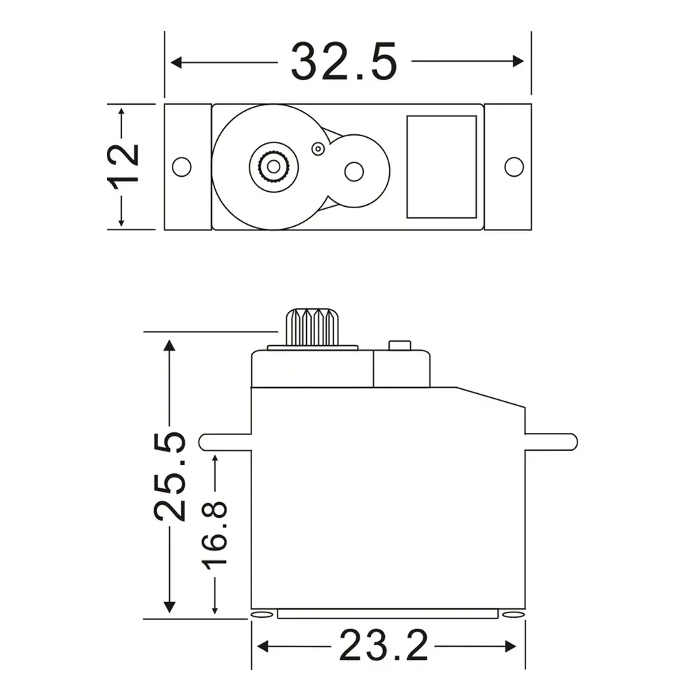 JX Servo PS-1109HB 9,45g 1,89kg 0,12s/60 ° 4,8-6V 180 ° PWM-Analog-Servo mit großem Kunststoffgetriebe, Upgrade für RC-Auto, Hubschrauber und Boot – Detail 2