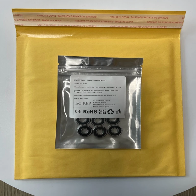 

10 шт. R4RS подшипник 6,35X15,875X4,978 мм ABEC-7 дюймов миниатюрные шарикоподшипники R4 2RS