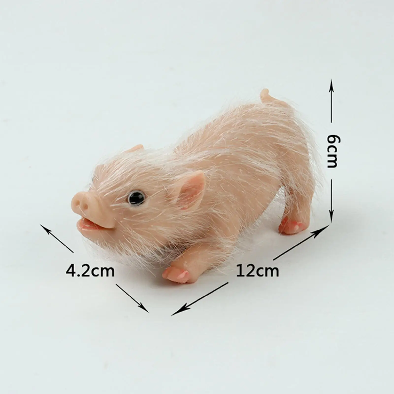 Miniature Reborn Pig Toy Sensory Toy Simulation Pet Pig for Kids Office Desk