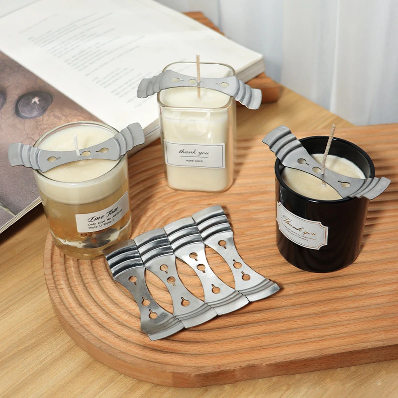 

5PCS Aromatherapy Candle Making Tool Candle Jar Auxiliary Tool Metal Candle Wicks Holder Centering Device DIY Handmade Wicks